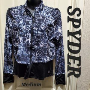 NWT SPYDER Women's Long Sleeve Lined Activewear Thumbhole Slits Zip Jack…